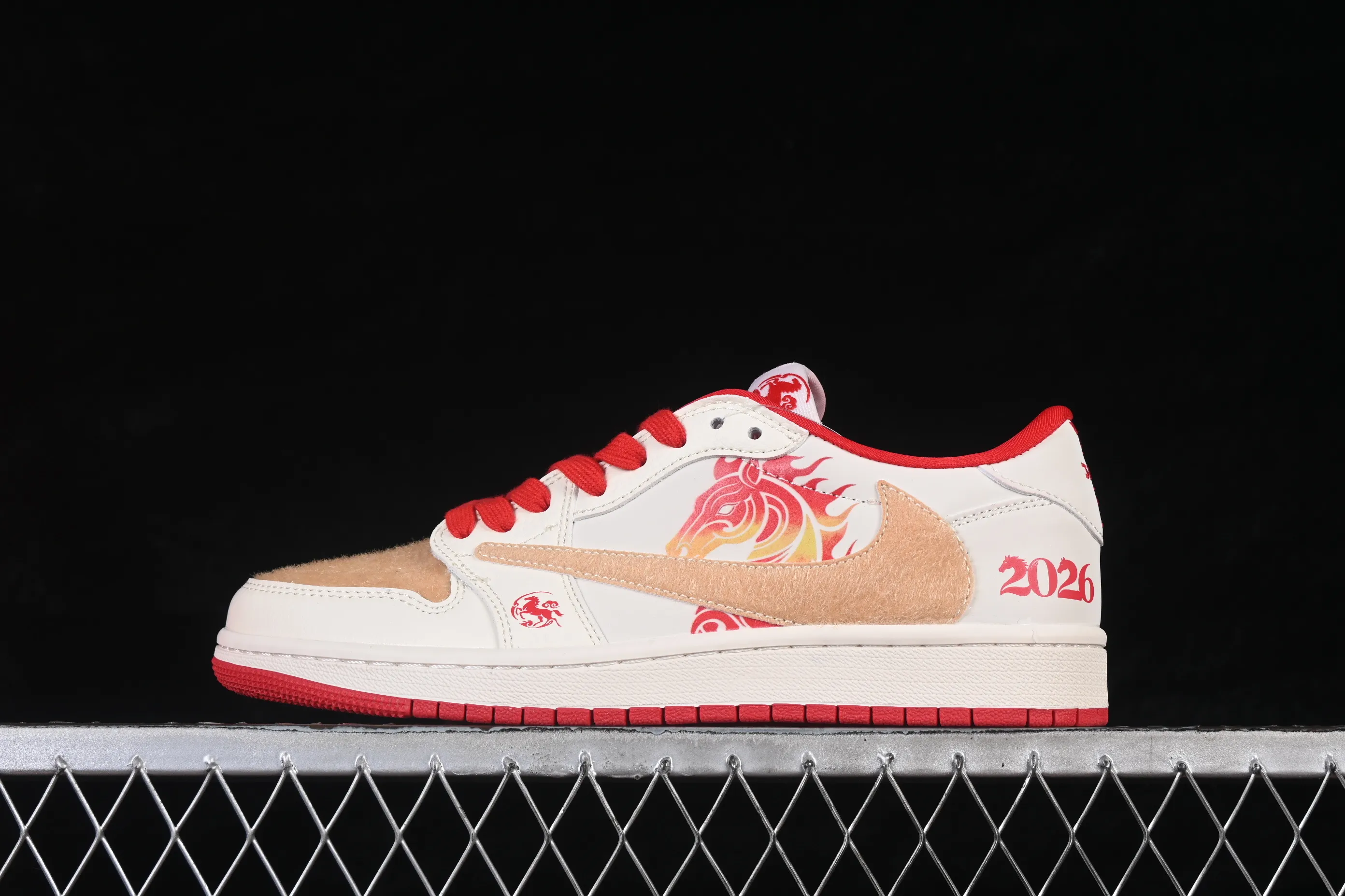 All categories Air Jordan Jordan series basketball shoes Air Jordan 1 Low High-end customized low-top sneakers Air Jordan 1 Low AJ1 Joe 1 rice white high-end customized low-top retro basketball shoes FC1688-250